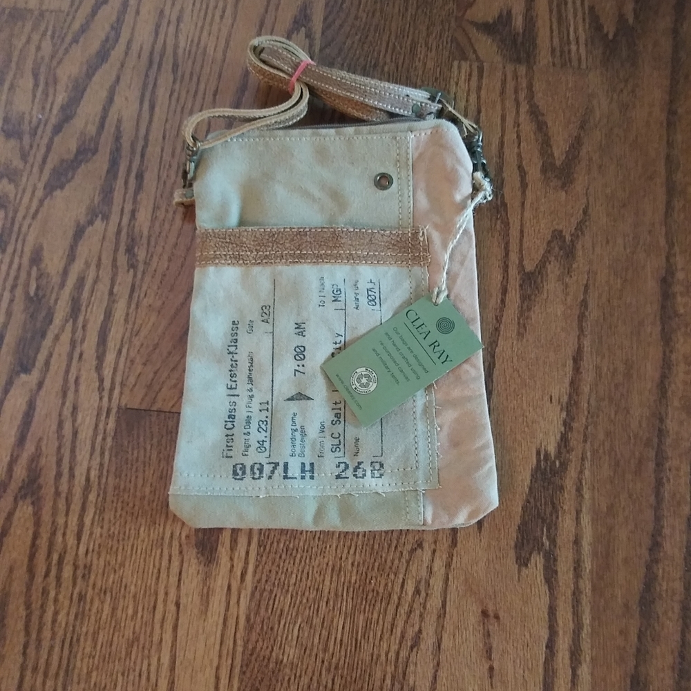 Clea Ray Satchel Crossbody Canvas Bag